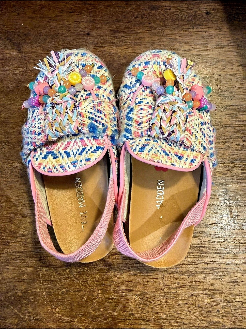Steve Madden Embellished Flats in Pink & Multicolor